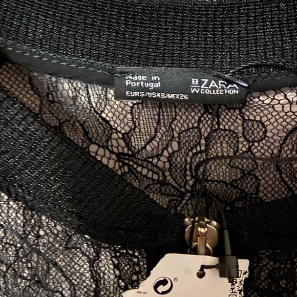 NWT brand new ZARA lace zip up top/jacket, size S - Picture 2 of 4